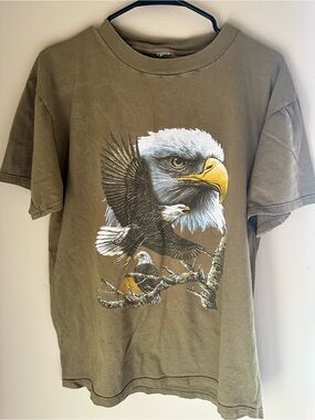 Vintage 90s/00s Graphic T-Shirt American Bald Eagle Mens Large